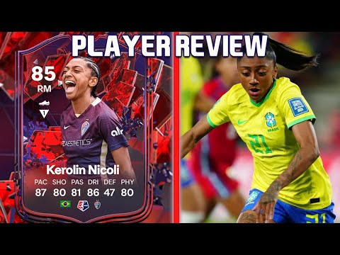 SHE&#039;S OP!! 85 TRAILBLAZERS KEROLIN NICOLI PLAYER REVIEW! EA FC 24 ULTIMATE TEAM