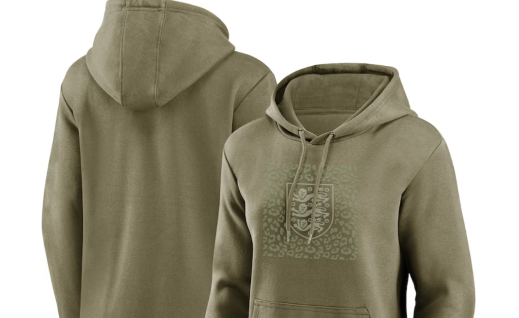 england luxe leopard graphic hoodie